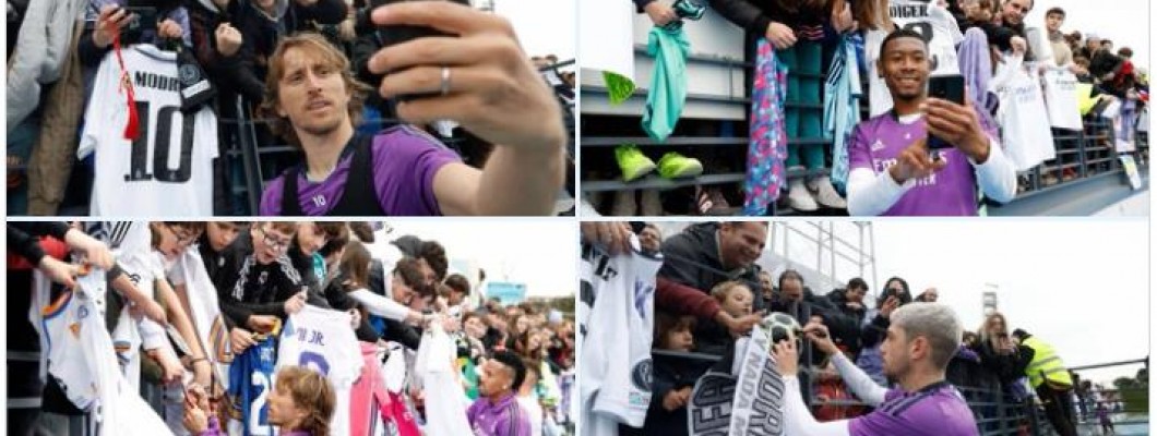 Modrić mladim navijačima daruje dresove