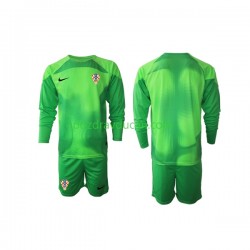 Nogometni Dresovi Hrvatska Vratar Dječji Gostujući dres World Cup 2022 Dugi Rukav