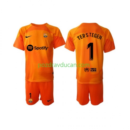 Nogometni Dresovi FC Barcelona Ter Stegen 1 Vratar Dječji Treći dres 2022-2023 Kratkih Rukava
