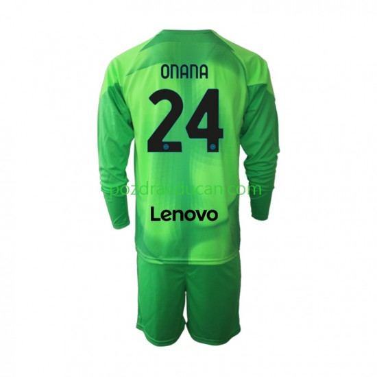 Nogometni Dresovi Inter Milan Andre Onana 24 Vratar Dječji Treći dres 2022-2023 Dugi Rukav