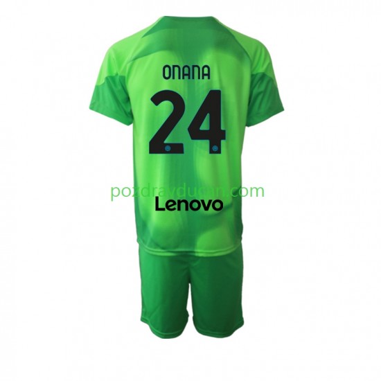 Nogometni Dresovi Inter Milan Andre Onana 24 Vratar Dječji Treći dres 2022-2023 Kratkih Rukava