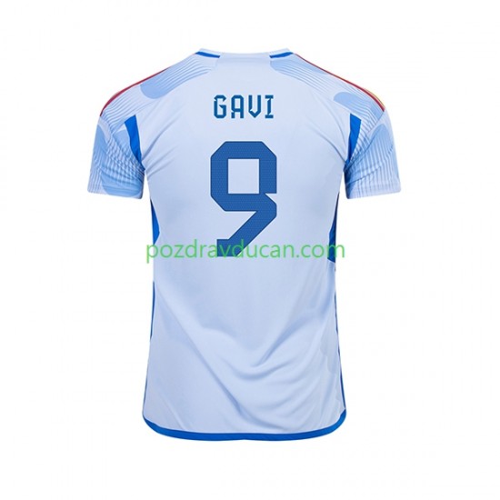 Nogometni Dresovi Španjolska Gavi 9 Muški Gostujući dres World Cup 2022 Kratkih Rukava