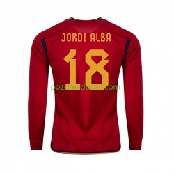 Nogometni Dresovi Španjolska JORDI ALBA 18 Muški Domaći dres World Cup 2022 Dugi Rukav