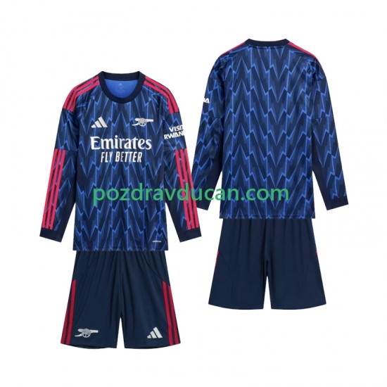 Nogometni Dresovi Arsenal Dječji Gostujući dres 2025-2026 Dugi Rukav