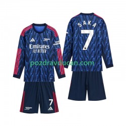 Nogometni Dresovi Arsenal Saka 7 Dječji Gostujući dres 2025-2026 Dugi Rukav