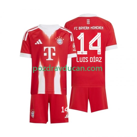 Nogometni Dresovi FC Bayern München Luis Diaz 14 Dječji Domaći dres 2025-2026 Kratkih Rukava