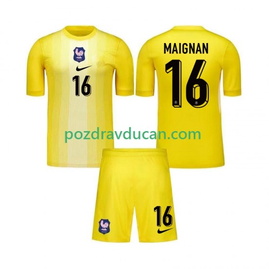 Nogometni Dresovi Francuska Mike Maignan 16 Vratar Dječji Domaći dres 2025 Kratkih Rukava