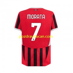 Nogometni Dresovi AC Milan Alvaro Morata 7 Muški Domaći dres 2024-2025 Kratkih Rukava