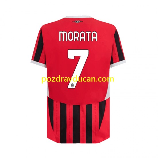 Nogometni Dresovi AC Milan Alvaro Morata 7 Muški Domaći dres 2024-2025 Kratkih Rukava