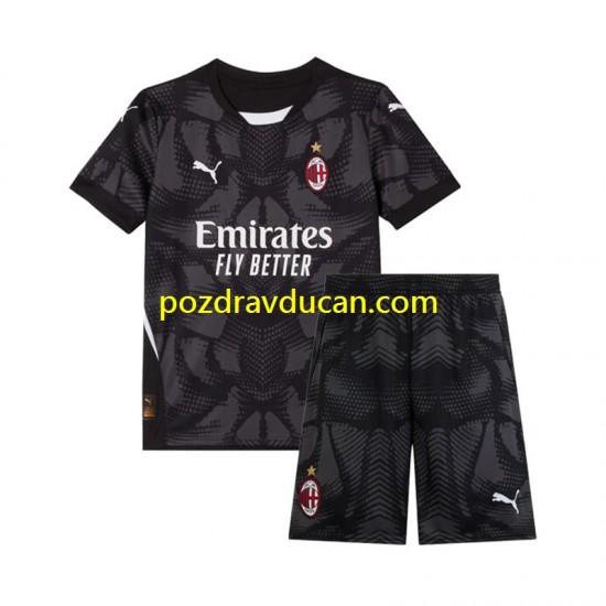 Nogometni Dresovi AC Milan Vratar Dječji Domaći dres 2024-2025 Kratkih Rukava