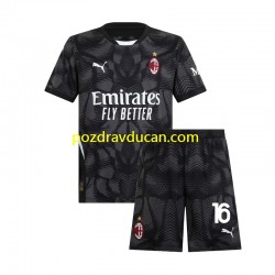 Nogometni Dresovi AC Milan Mike Maignan 16 Vratar Dječji Domaći dres 2024-2025 Kratkih Rukava