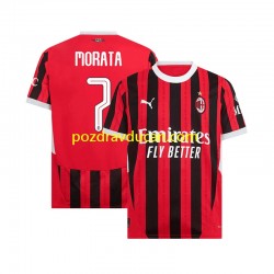 Nogometni Dresovi AC Milan UCL Font MORATA 7 Muški Domaći dres 2024-2025 Kratkih Rukava
