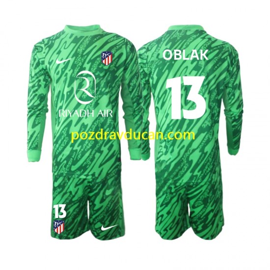Nogometni Dresovi Atlético Madrid Jan Oblak 13 Vratar Dječji Gostujući dres 2024-2025 Dugi Rukav