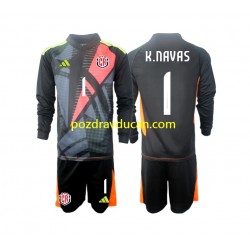 Nogometni Dresovi Kostarika Keylor Navas 1 Vratar Dječji Treći dres 2024 Dugi Rukav