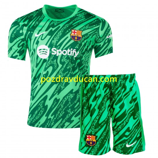 Nogometni Dresovi FC Barcelona Vratar Dječji Domaći dres 2024-2025 Kratkih Rukava