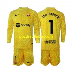 Nogometni Dresovi FC Barcelona Ter Stegen 1 Vratar Dječji Gostujući dres 2024-2025 Dugi Rukav