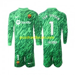 Nogometni Dresovi FC Barcelona Ter Stegen 1 Vratar Dječji Domaći dres 2024-2025 Dugi Rukav