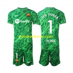 Nogometni Dresovi FC Barcelona Ter Stegen 1 Vratar Dječji Domaći dres 2024-2025 Kratkih Rukava
