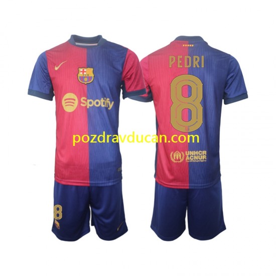 Nogometni Dresovi FC Barcelona UCL Font PEDRI 8 Dječji Domaći dres 2024-2025 Kratkih Rukava