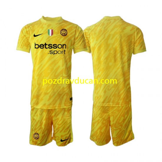 Nogometni Dresovi Inter Milan Vratar Dječji Gostujući dres 2024-2025 Kratkih Rukava