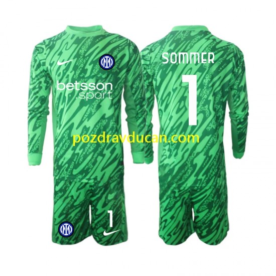 Nogometni Dresovi Inter Milan Yann Sommer 1 Vratar Dječji Domaći dres 2024-2025 Dugi Rukav