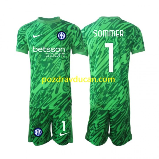 Nogometni Dresovi Inter Milan Yann Sommer 1 Vratar Dječji Domaći dres 2024-2025 Kratkih Rukava