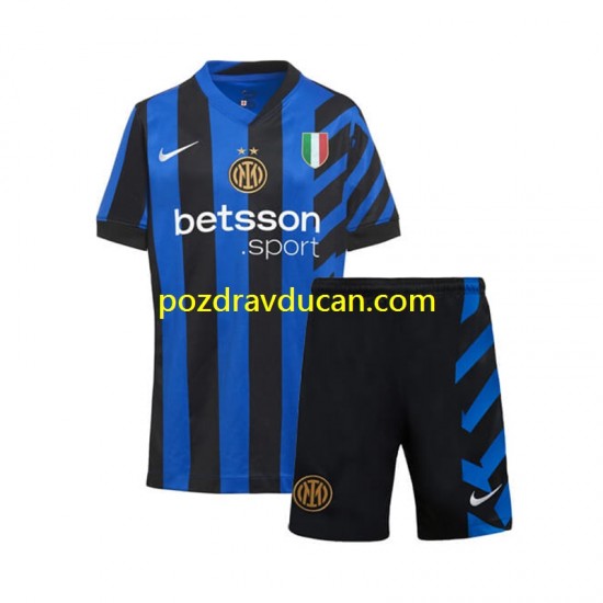 Nogometni Dresovi Inter Milan Dječji Domaći dres 2024-2025 Kratkih Rukava