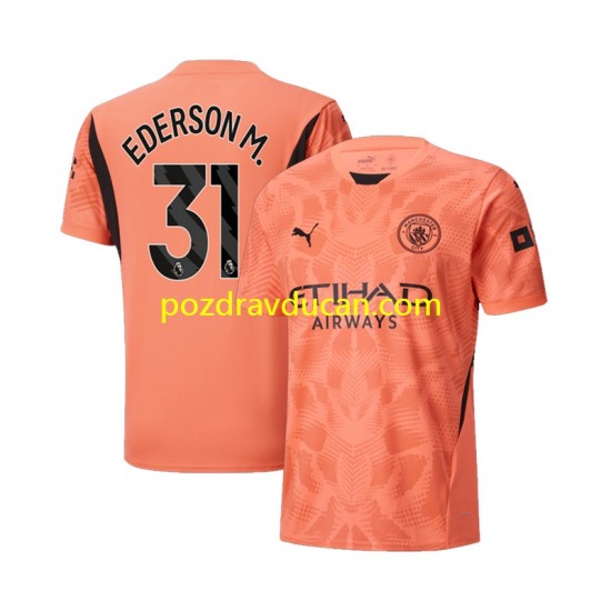 Nogometni Dresovi Manchester City Ederson M 31 Vratar Muški Gostujući dres 2024-2025 Kratkih Rukava