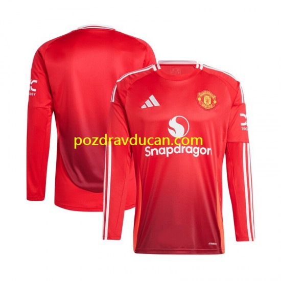 Nogometni Dresovi Manchester United Muški Domaći dres 2024-2025 Dugi Rukav