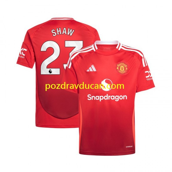 Nogometni Dresovi Manchester United Luke Shaw 23 Muški Domaći dres 2024-2025 Kratkih Rukava
