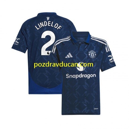 Nogometni Dresovi Manchester United Victor Lindelof 2 Muški Gostujući dres 2024-2025 Kratkih Rukava