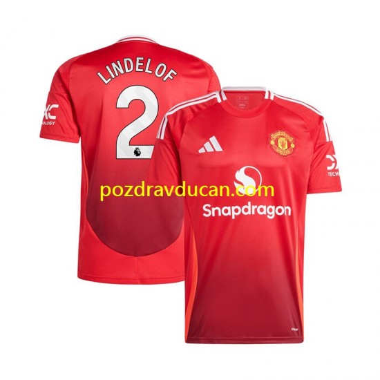 Nogometni Dresovi Manchester United Victor Lindelof 2 Muški Domaći dres 2024-2025 Kratkih Rukava