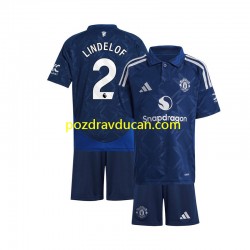 Nogometni Dresovi Manchester United Victor Lindelof 2 Dječji Gostujući dres 2024-2025 Kratkih Rukava