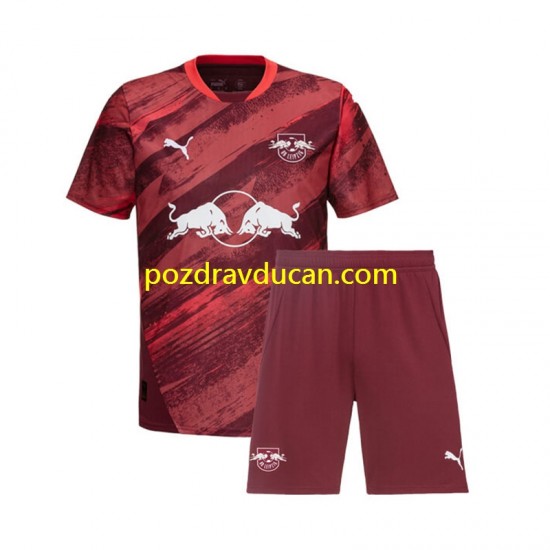 Nogometni Dresovi RB Leipzig Dječji Gostujući dres 2024-2025 Kratkih Rukava