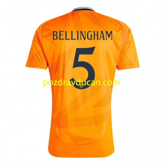 Nogometni Dresovi Real Madrid BELLINGHAM 5 Muški Gostujući dres 2024-2025 Kratkih Rukava