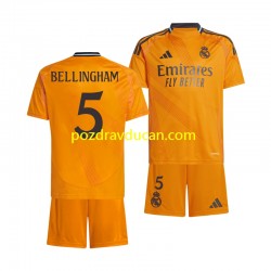 Nogometni Dresovi Real Madrid BELLINGHAM 5 Dječji Gostujući dres 2024-2025 Kratkih Rukava