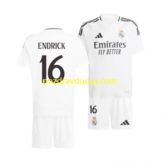 Nogometni Dresovi Real Madrid ENDRICK 16 Dječji Domaći dres 2024-2025 Kratkih Rukava