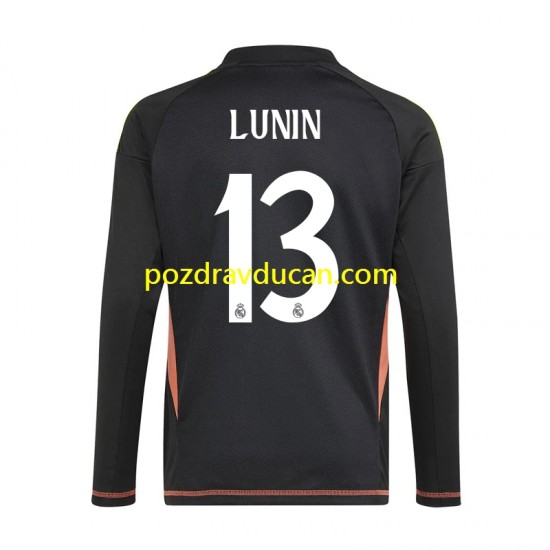 Nogometni Dresovi Real Madrid Andriy Lunin 13 Vratar Muški Gostujući dres 2024-2025 Dugi Rukav