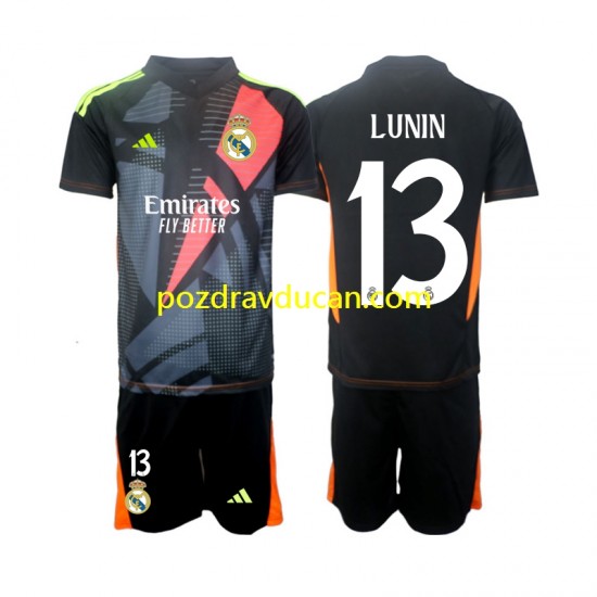 Nogometni Dresovi Real Madrid Andriy Lunin 13 Vratar Dječji Gostujući dres 2024-2025 Kratkih Rukava