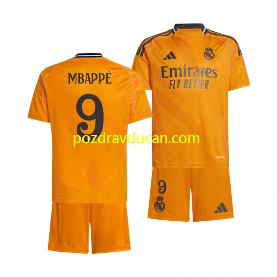 Nogometni Dresovi Real Madrid Mbappé Kylian 9 Dječji Gostujući dres 2024-2025 Kratkih Rukava