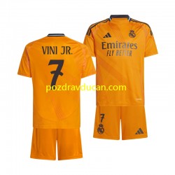 Nogometni Dresovi Real Madrid VINI JR 7 Dječji Gostujući dres 2024-2025 Kratkih Rukava