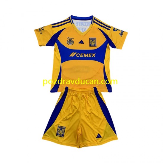 Nogometni Dresovi Tigres UANL Dječji Domaći dres 2024-2025 Kratkih Rukava