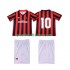 Nogometni Dresovi AC Milan 10 1990 1991 Retro Dječji Domaći dres Kratkih Rukava