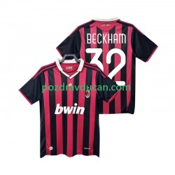Nogometni Dresovi AC Milan BECKHAM 32 2009 Retro Muški Domaći dres 2010 Kratkih Rukava