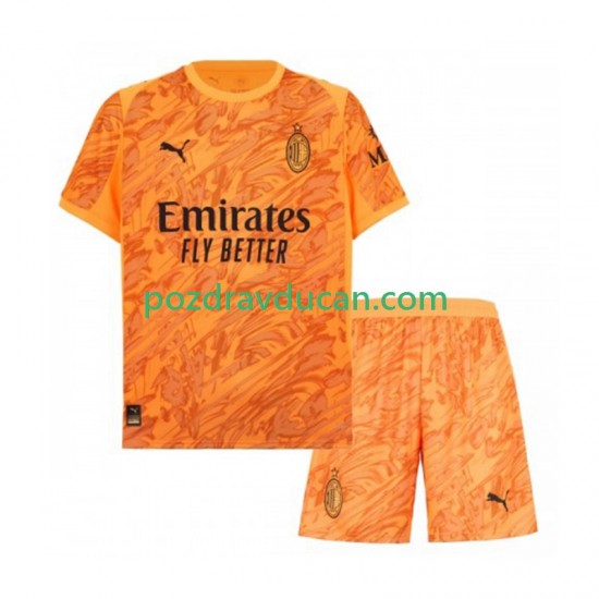 Nogometni Dresovi AC Milan Vratar Dječji Treći dres 2025-2026 Kratkih Rukava