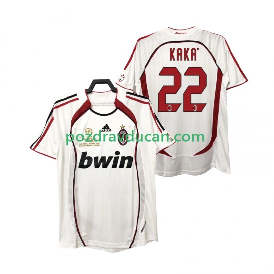 Nogometni Dresovi AC Milan KAKA 22 2007 Retro Muški Gostujući dres 2006 Kratkih Rukava