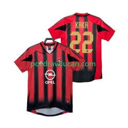 Nogometni Dresovi AC Milan KAKA 22 2005 Retro Muški Domaći dres 2004 Kratkih Rukava