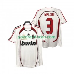 Nogometni Dresovi AC Milan MALDINI 3 2007 Retro Muški Gostujući dres 2006 Kratkih Rukava