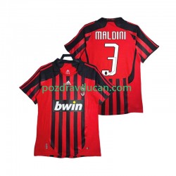 Nogometni Dresovi AC Milan MALDINI 3 2007 Retro Muški Domaći dres 2008 Kratkih Rukava