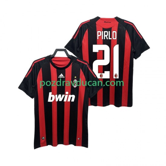 Nogometni Dresovi AC Milan RIRLO 21 2009 Retro Muški Domaći dres 2008 Kratkih Rukava